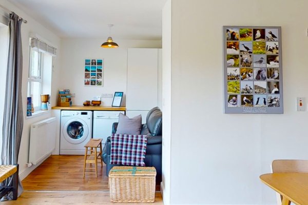 4_Schoolhouse Fenwick-open plan kitchen diner with additional seating with garden view